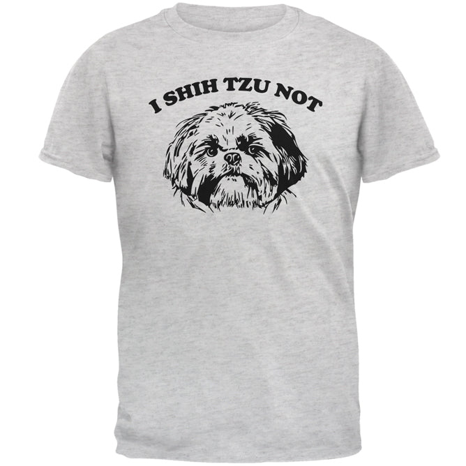 I Shih Tzu Not Mens T Shirt Men's T-Shirts Old Glory 3XL Light Heather Grey 