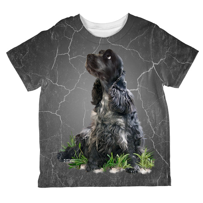 English Cocker Spaniel Live Forever All Over Toddler T Shirt Toddler T-Shirts Old Glory 2T Multicolored 