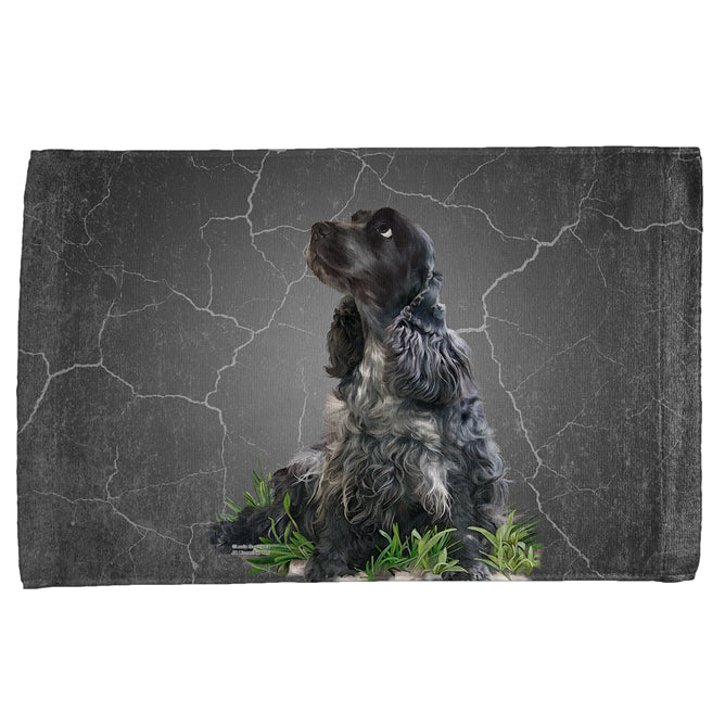 English Cocker Spaniel Live Forever All Over Hand Towel Hand Towel Old Glory OS Multicolored 