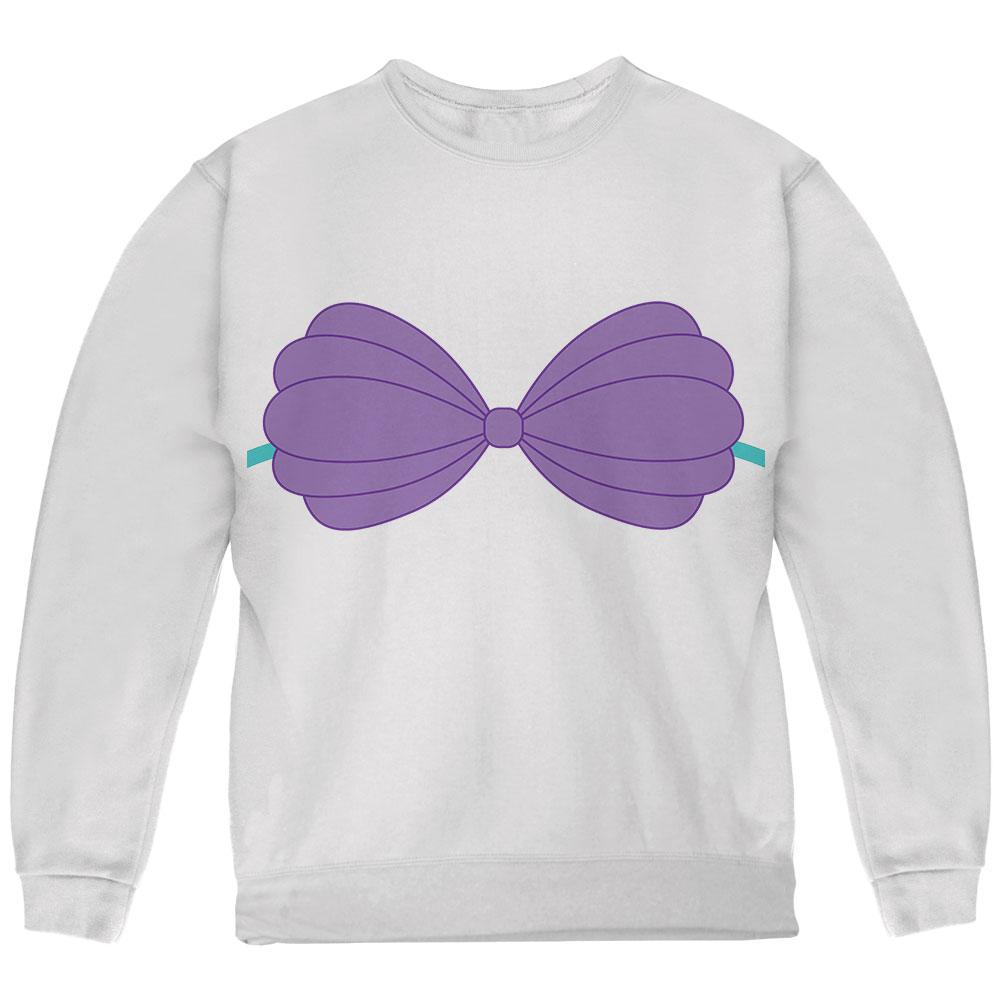 Halloween Purple Shell Bra Costume Youth Sweatshirt Youth Sweatshirts Old Glory LG White 