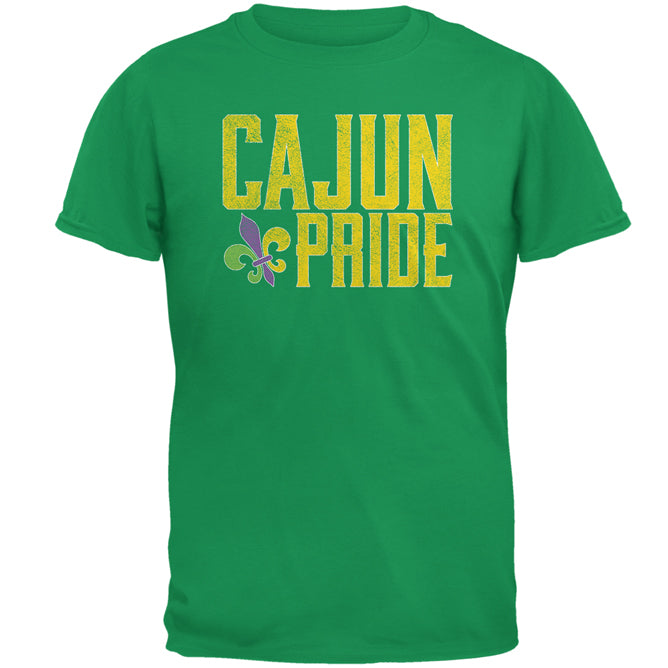 Mardi Gras Cajun Pride Fleur De Lis Mens T Shirt Men's T-Shirts Old Glory 2XL Irish Green 