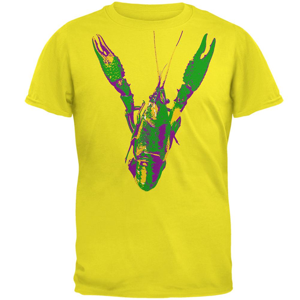 Mardi Gras Crawfish Mens T Shirt Men's T-Shirts Old Glory 2XL Bright Yellow 