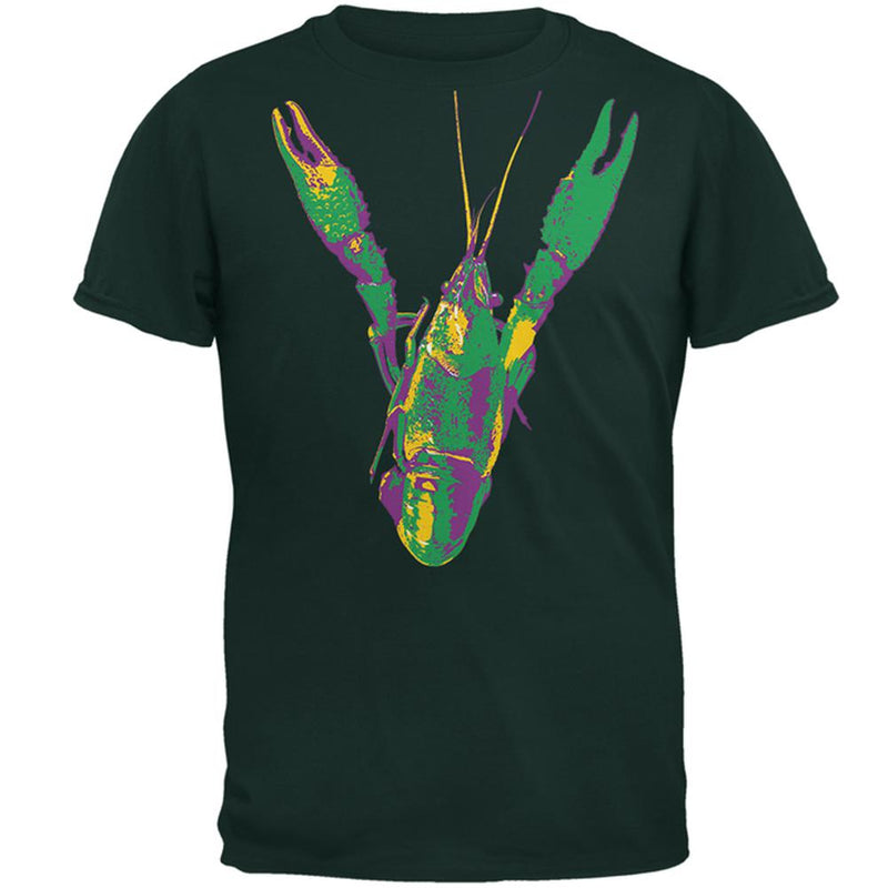 Mardi Gras Crawfish Mens T Shirt Men's T-Shirts Old Glory 2XL Forest Green 