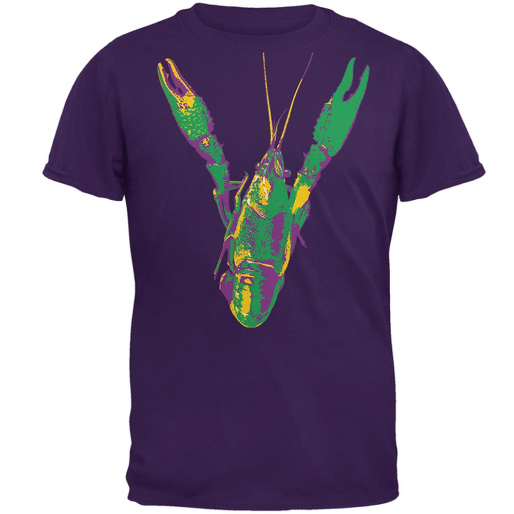 Mardi Gras Crawfish Mens T Shirt Men's T-Shirts Old Glory 2XL Purple 