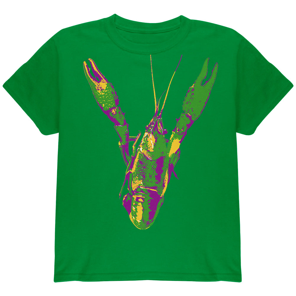 Mardi Gras Crawfish Youth T Shirt Youth T-Shirts Old Glory YLG Irish Green 