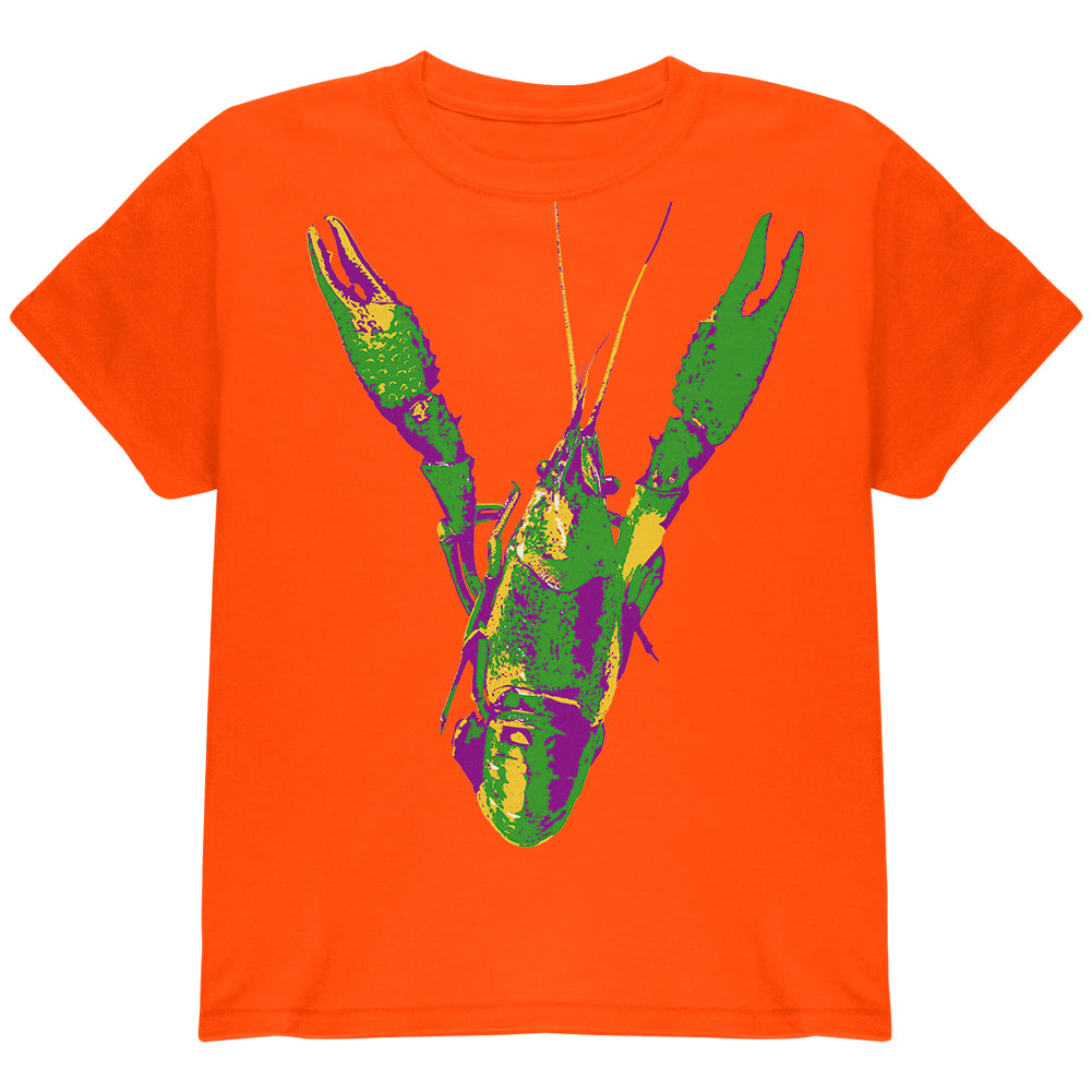 Mardi Gras Crawfish Youth T Shirt Youth T-Shirts Old Glory YLG Orange 