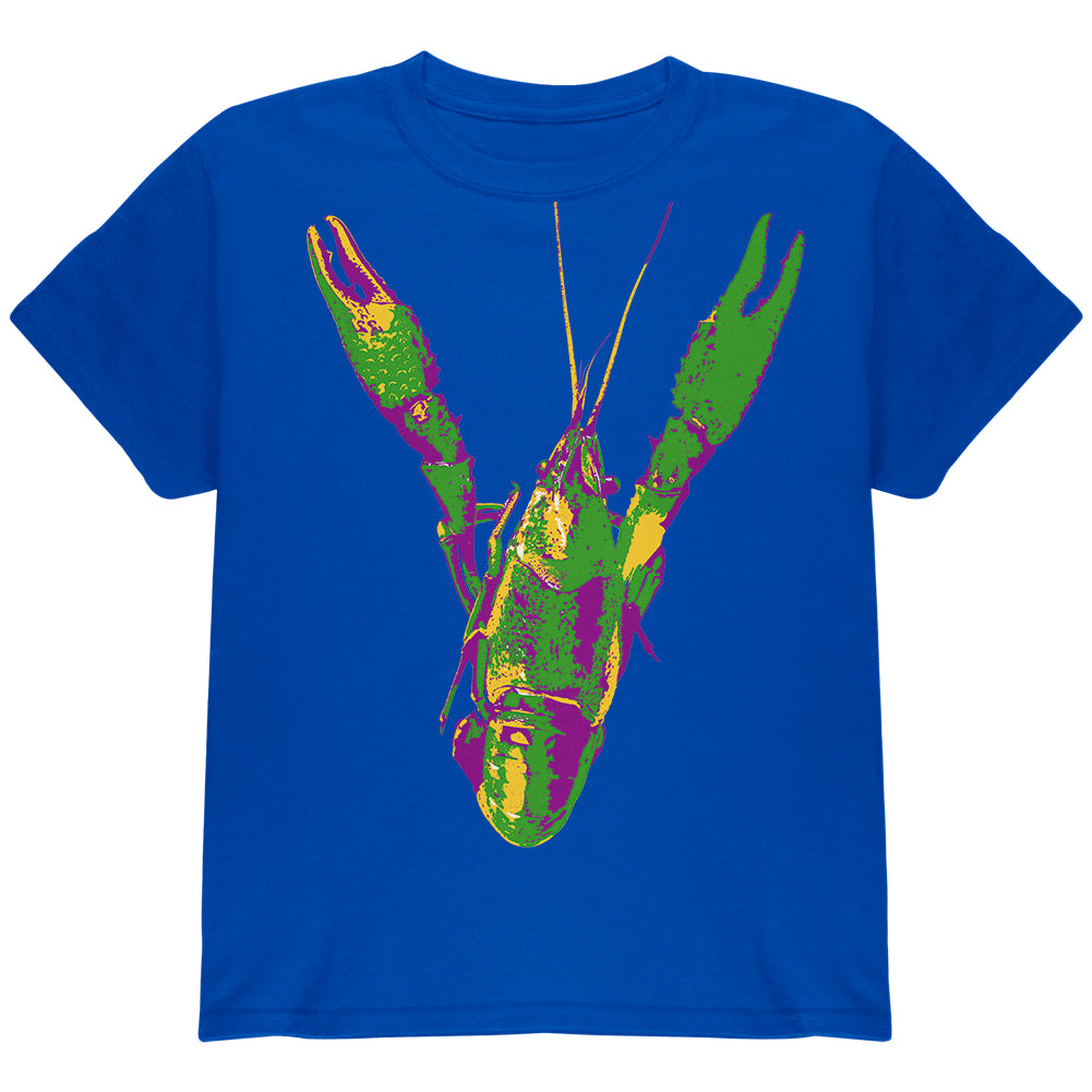 Mardi Gras Crawfish Youth T Shirt Youth T-Shirts Old Glory YLG Royal 