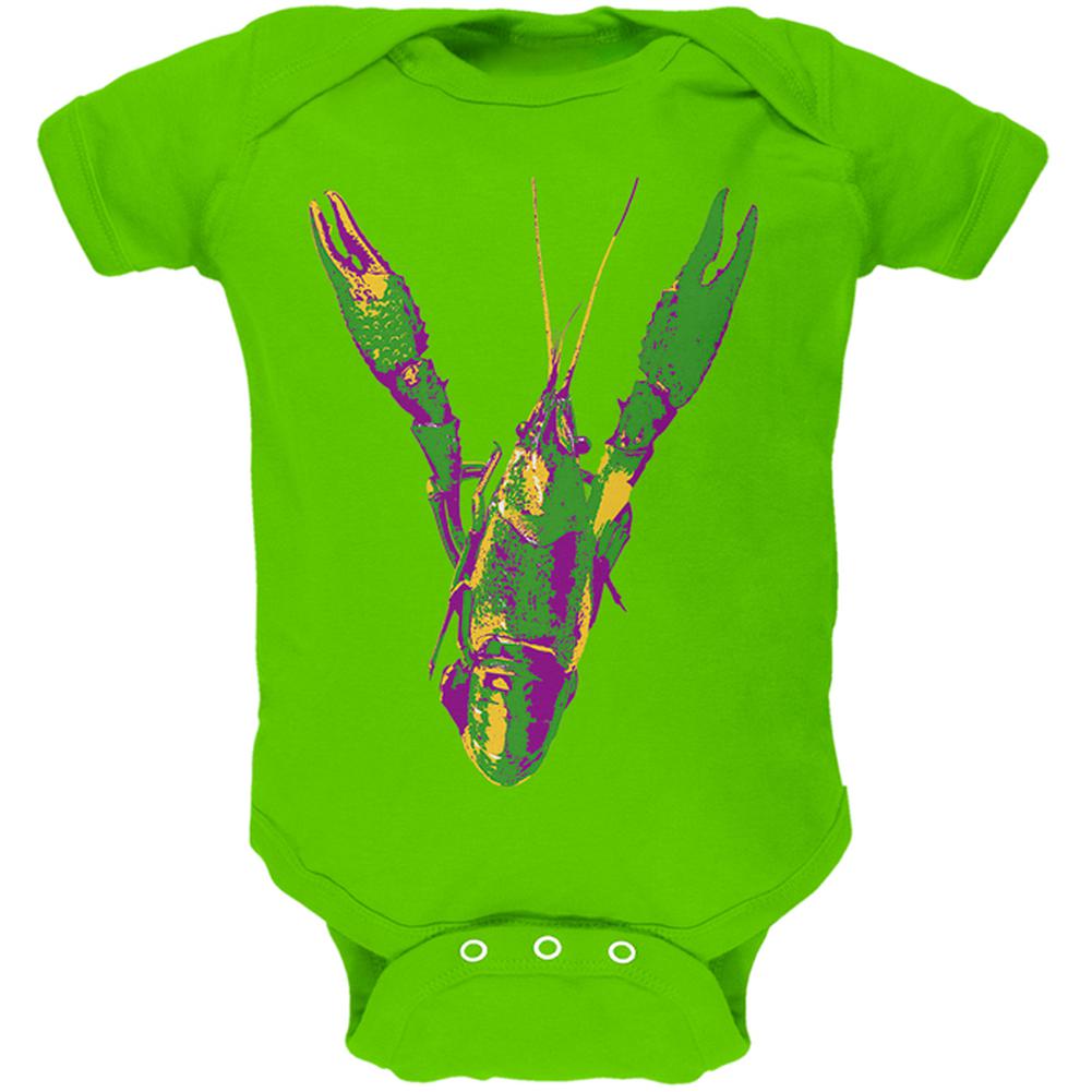 Mardi Gras Crawfish Soft Baby One Piece Baby One Piece Old Glory 12MO Apple 