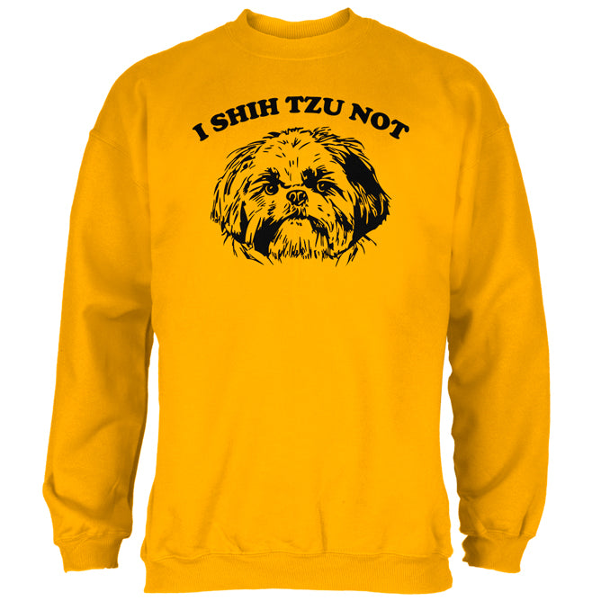 I Shih Tzu Not Mens Sweatshirt Men's Sweatshirts Old Glory 2XL Gold 