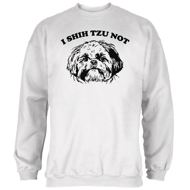 I Shih Tzu Not Mens Sweatshirt Men's Sweatshirts Old Glory 2XL White 