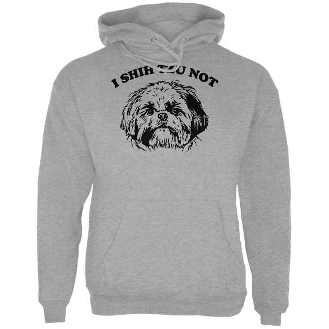 I Shih Tzu Not Mens Hoodie Men's Hoodies Old Glory LG Storm Grey 