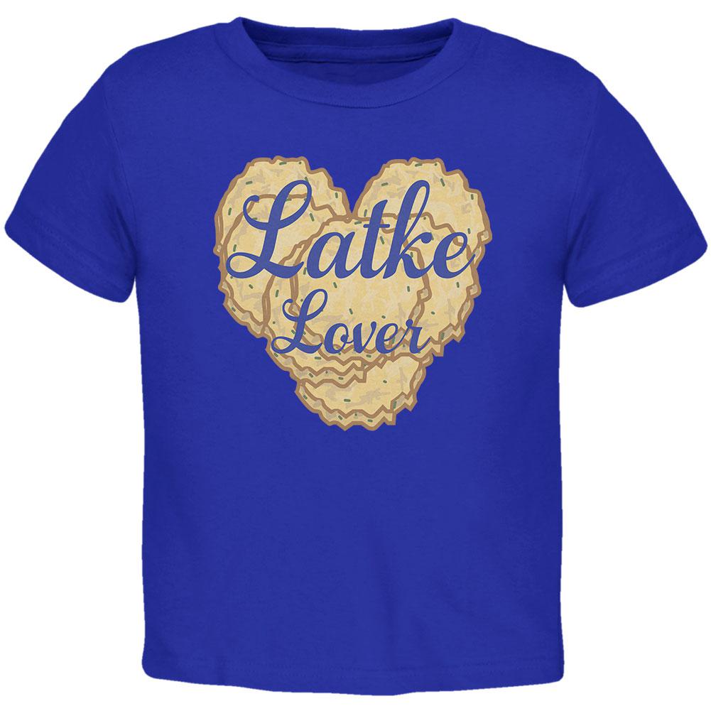 Hanukkah Latke Lover Toddler T Shirt Toddler T-Shirts Old Glory 2T Royal 