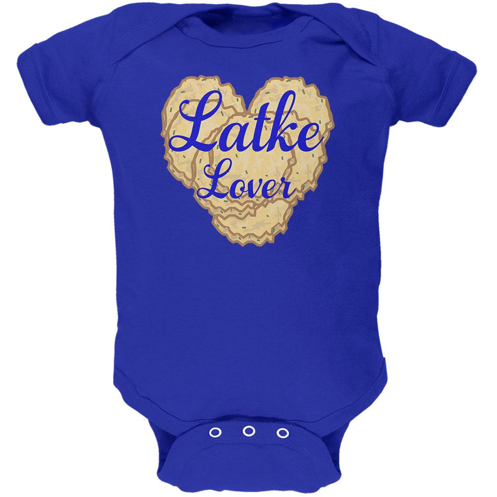 Hanukkah Latke Lover Soft Baby One Piece Baby One Piece Old Glory 0-3M Royal 