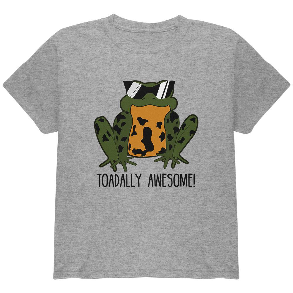 Toad Totally Awesome Funny Pun Youth T Shirt Youth T-Shirts Old Glory YLG Heather 