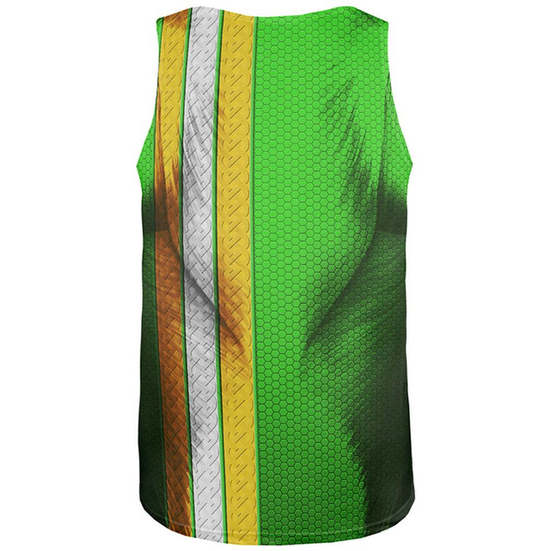 St Patrick's Day Irish Champion Superhero Costume All Over Mens Tank Top Men's Tank Tops Old Glory   