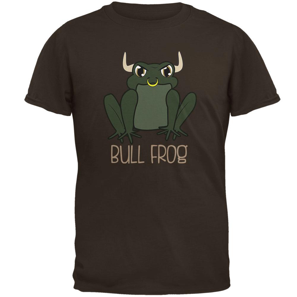 Bull Frog Funny Pun Mens T Shirt Men's T-Shirts Old Glory 2XL Brown 