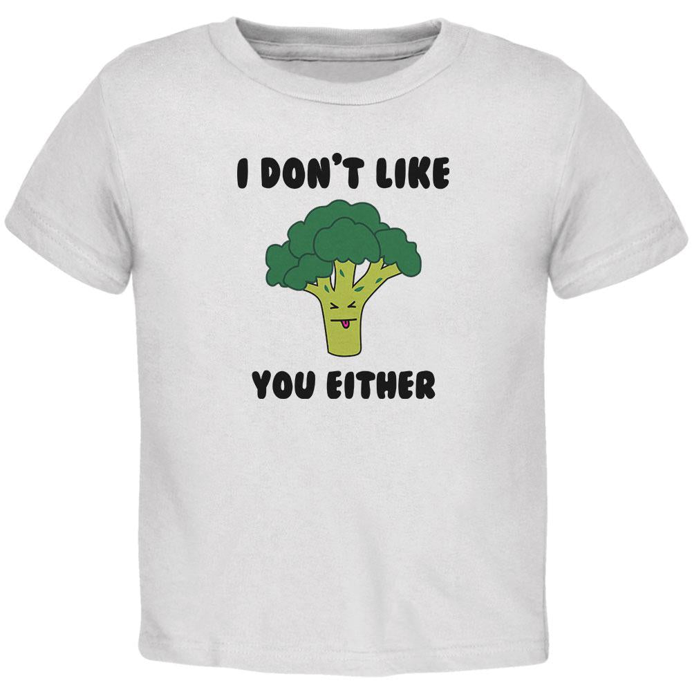 Vegetable Broccoli Doesn't Like You Either Funny Baby Crewneck T Shirt Infant & Toddler T-Shirts Old Glory 12MO White 