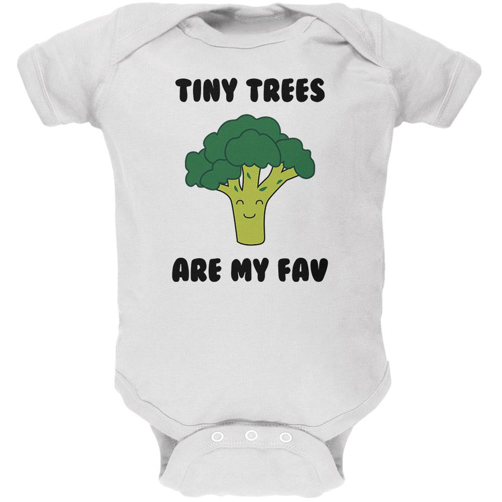 Vegetable Broccoli Tiny Trees are My Favorite Funny Soft Baby One Piece Baby One Piece Old Glory 0-3M White 