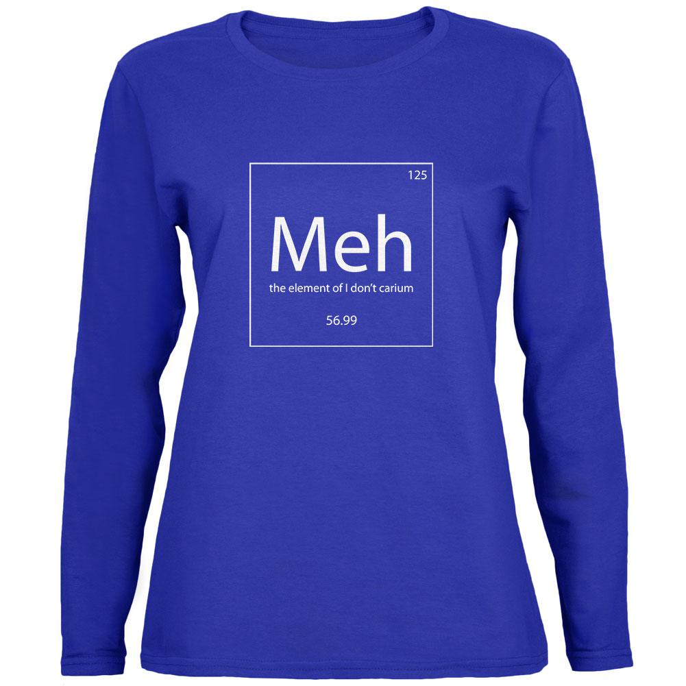 Meh Periodic Table Womens Long Sleeve T Shirt Women's Long Sleeves Old Glory 2XL Royal 