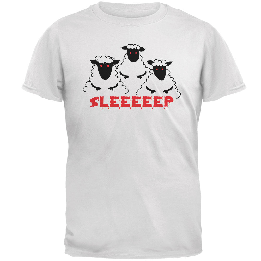 Counting Evil Sheep Sleep Mens T Shirt Men's T-Shirts Old Glory 2XL White 