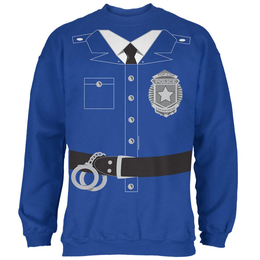 Halloween Policeman Costume Mens Sweatshirt Men's Sweatshirts Old Glory 2XL Royal 