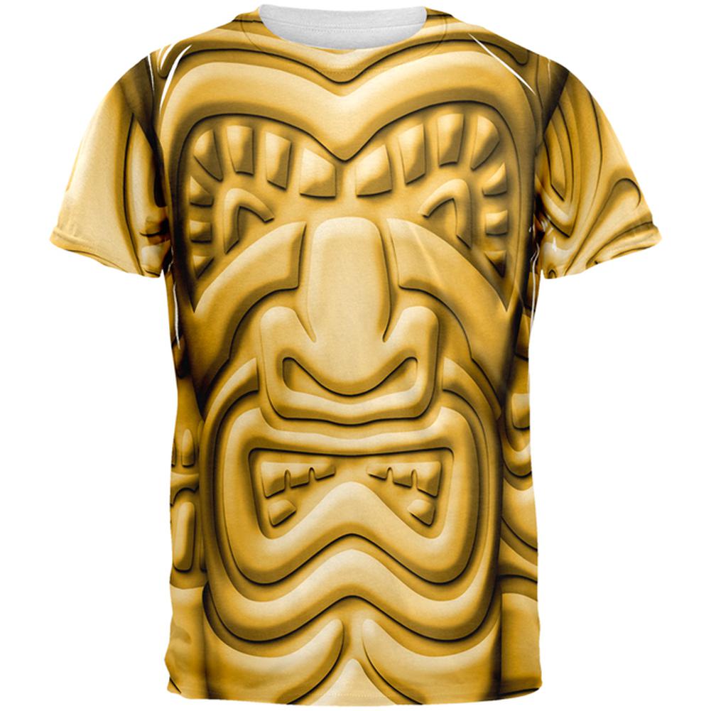 Tiki God Gold Face Luau All Over Mens T Shirt Men's T-Shirts Old Glory 2XL Multi 