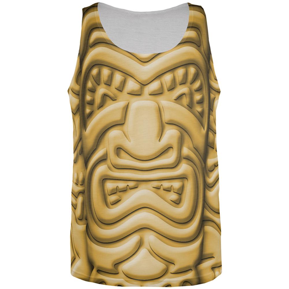 Tiki God Gold Face Luau All Over Mens Tank Top Men's Tank Tops Old Glory 2XL Multi 