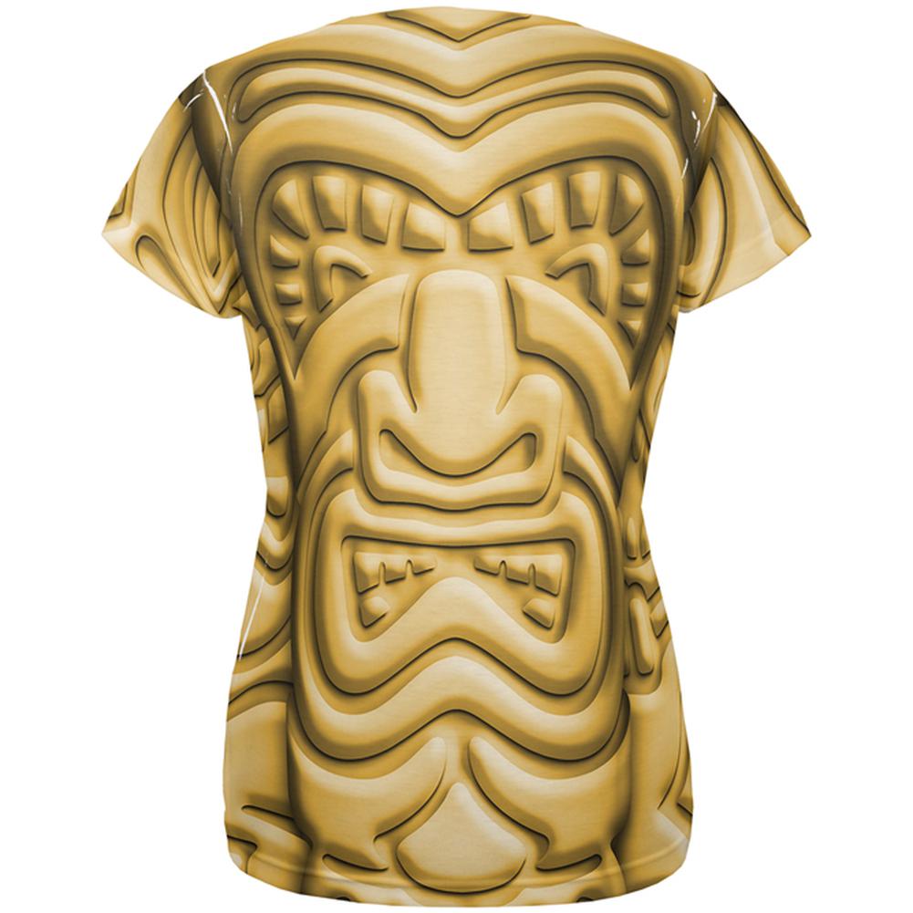 Tiki God Gold Face Luau All Over Womens T Shirt Women's T-Shirts Old Glory   