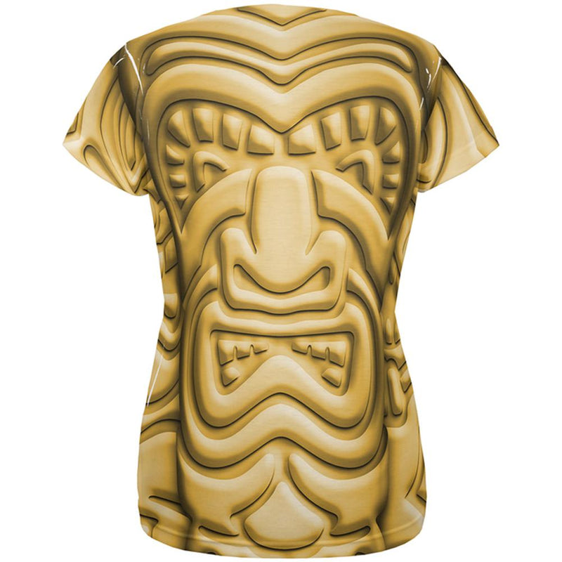 Tiki God Gold Face Luau All Over Womens T Shirt Women's T-Shirts Old Glory   