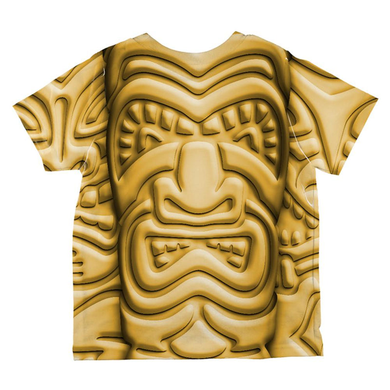 Tiki God Gold Face Luau All Over Toddler T Shirt Toddler T-Shirts Old Glory   