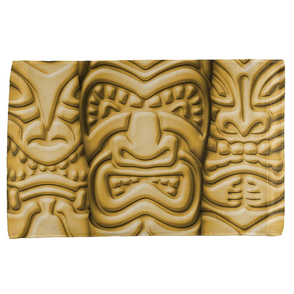 Tiki God Gold Face Luau All Over Bar Hand Towel Hand Towel Old Glory OS Multi 