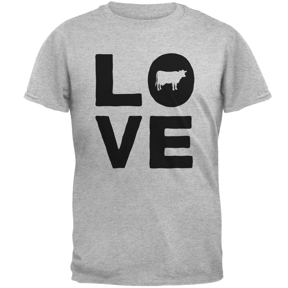 Cow Love Mens T Shirt Men's T-Shirts Old Glory 2XL Grey 