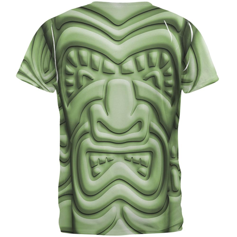 Tiki God Green Face Luau All Over Mens T Shirt Men's T-Shirts Old Glory   