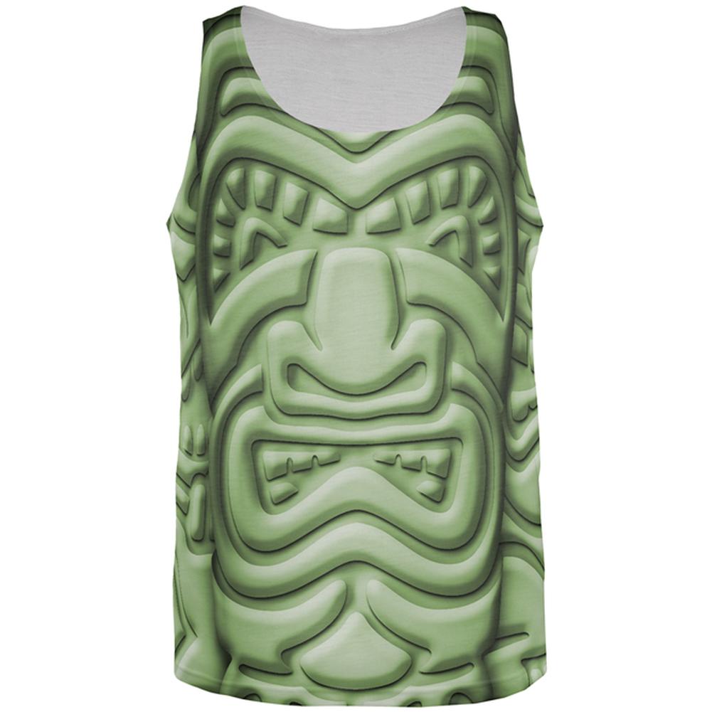 Tiki God Green Face Luau All Over Mens Tank Top Men's Tank Tops Old Glory 2XL Multi 