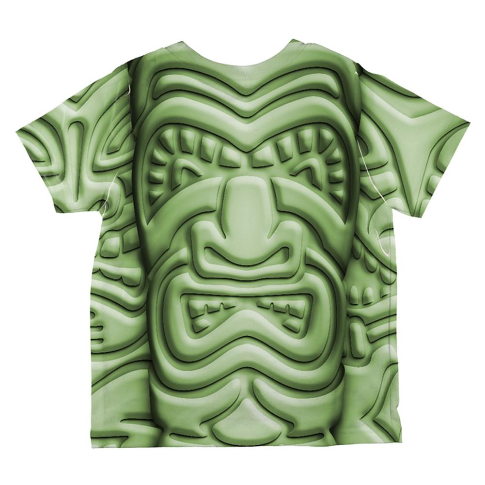 Tiki God Green Face Luau All Over Toddler T Shirt Toddler T-Shirts Old Glory   