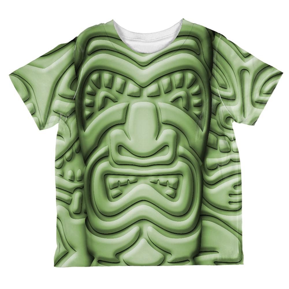 Tiki God Green Face Luau All Over Toddler T Shirt Toddler T-Shirts Old Glory 2T Multi 