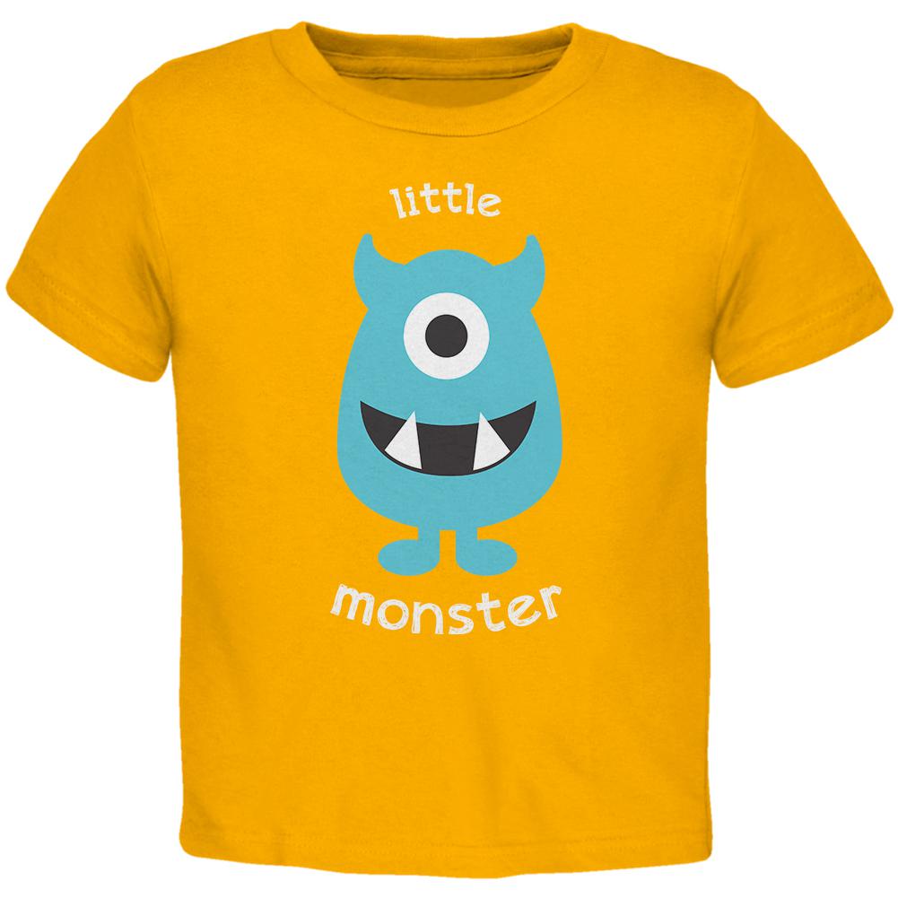 Halloween Little Monster Toddler T Shirt Toddler T-Shirts Old Glory 2T Yellow 