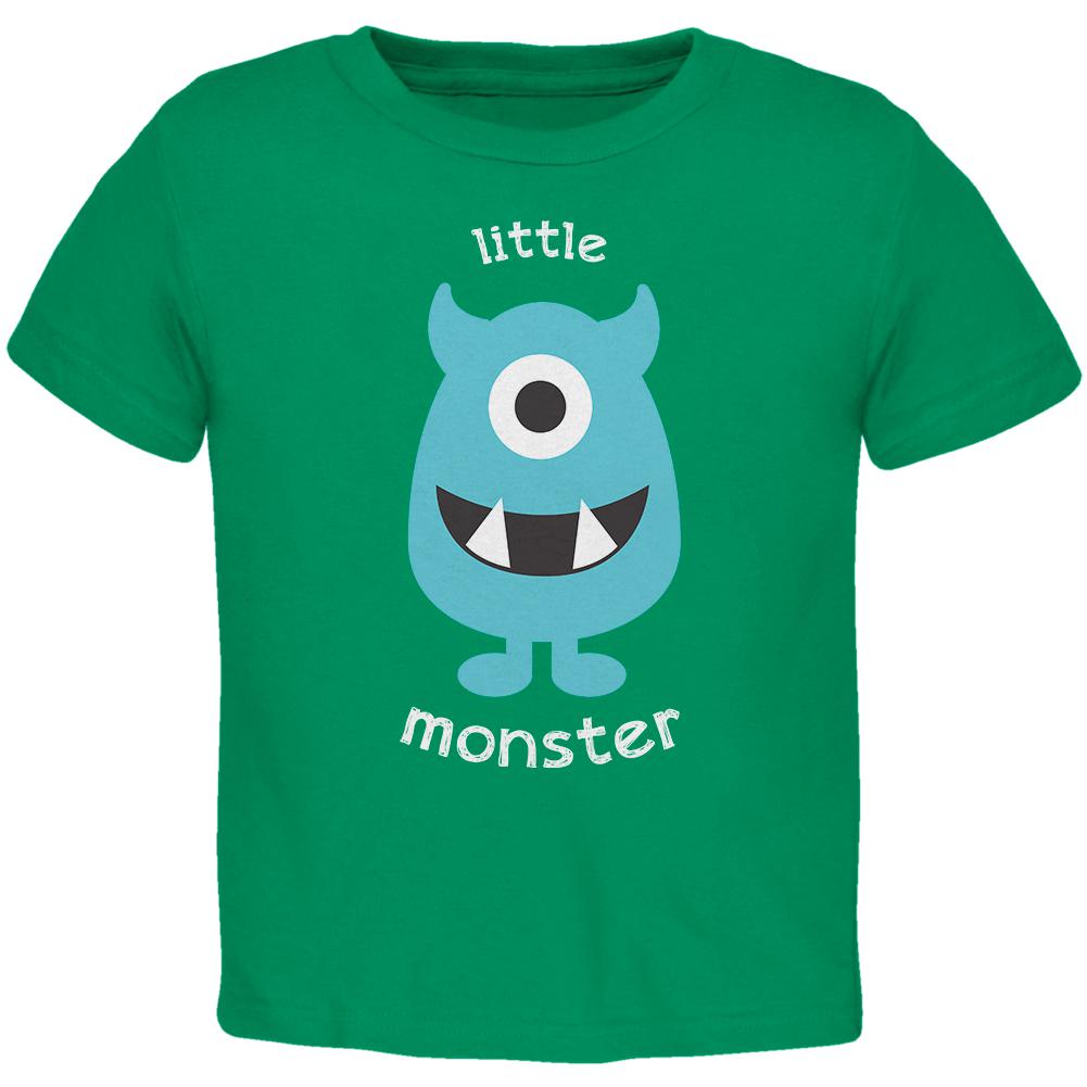 Halloween Little Monster Toddler T Shirt Toddler T-Shirts Old Glory 2T Green 