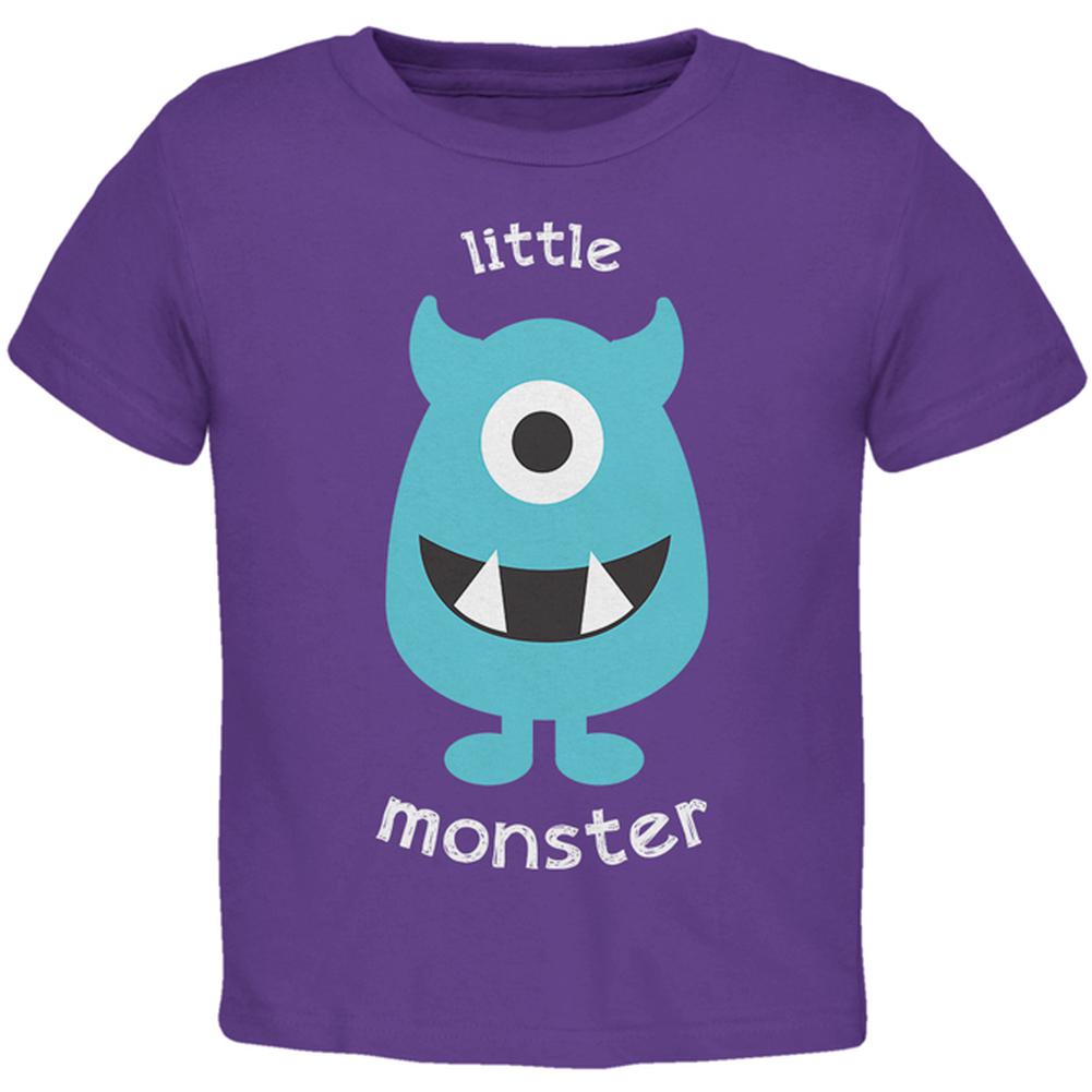 Halloween Little Monster Toddler T Shirt Toddler T-Shirts Old Glory 2T Purple 