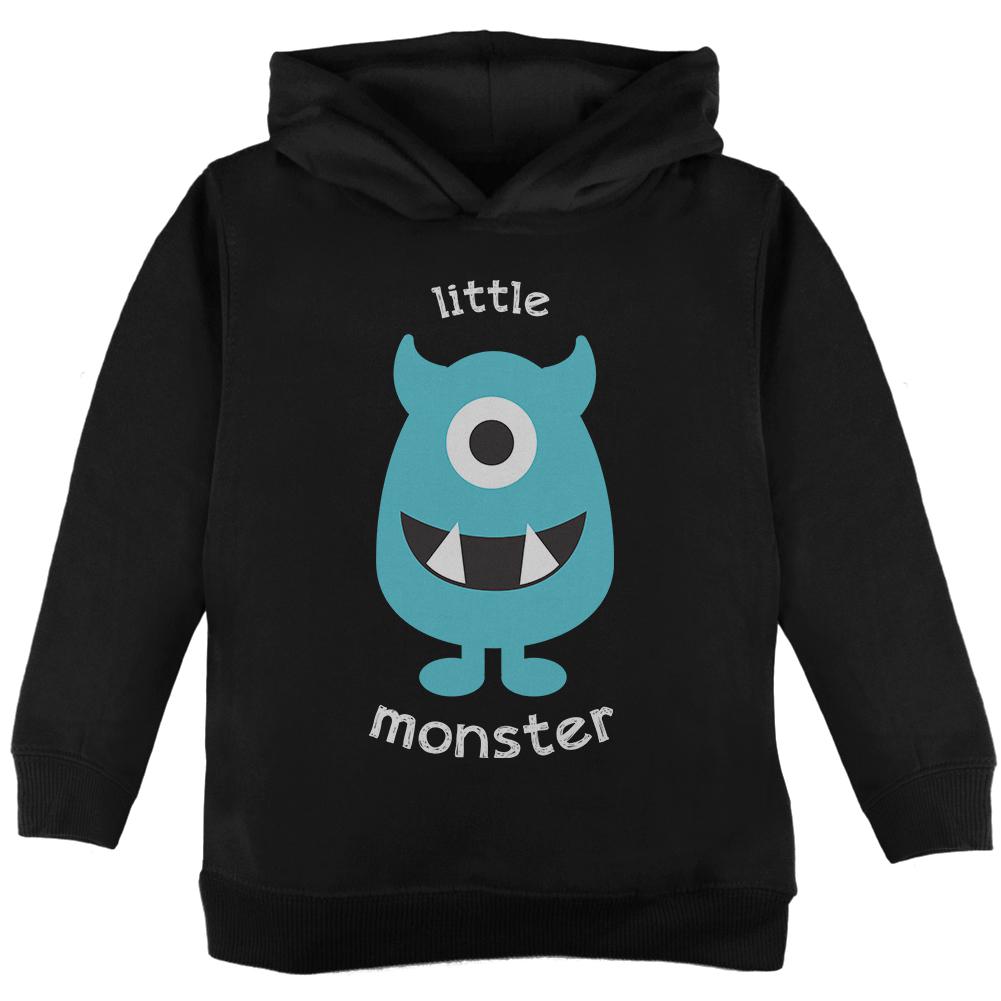 Halloween Little Monster Toddler Hoodie Toddler Hoodies Old Glory 2T Black 