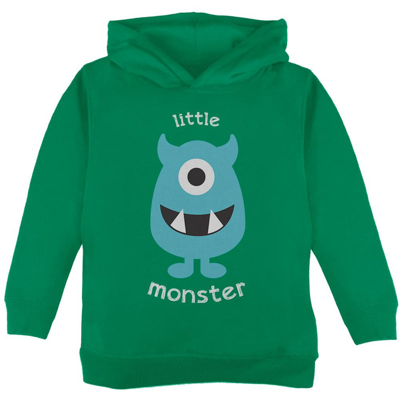 Halloween Little Monster Toddler Hoodie Toddler Hoodies Old Glory 2T Green 