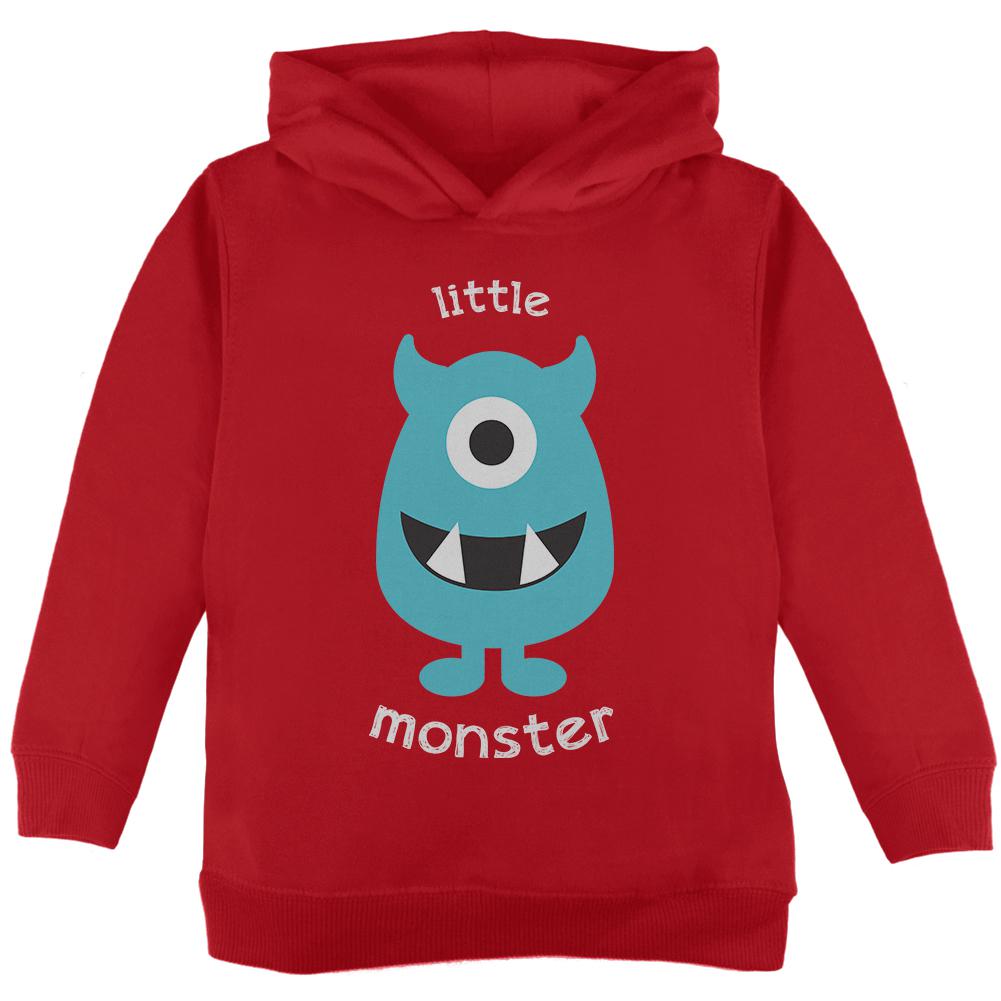 Halloween Little Monster Toddler Hoodie Toddler Hoodies Old Glory 2T Red 