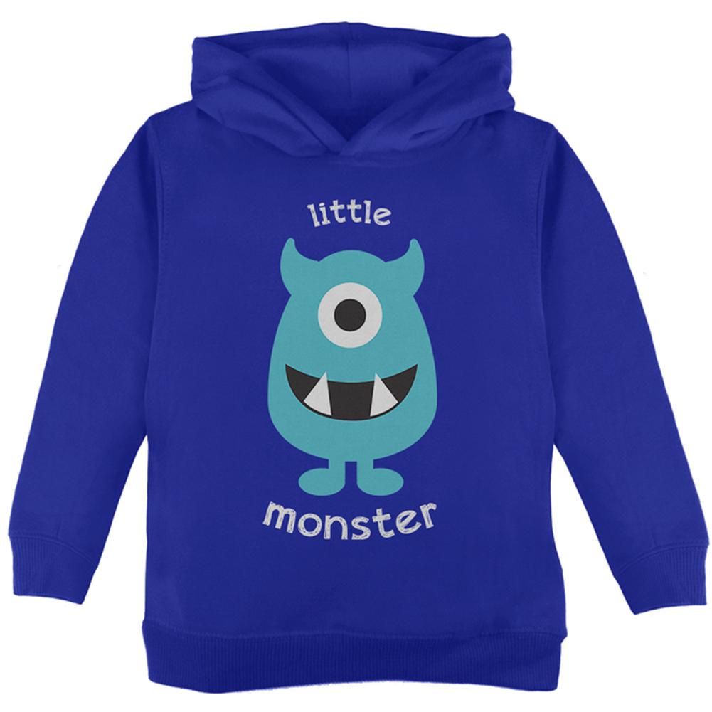 Halloween Little Monster Toddler Hoodie Toddler Hoodies Old Glory 2T Blue 