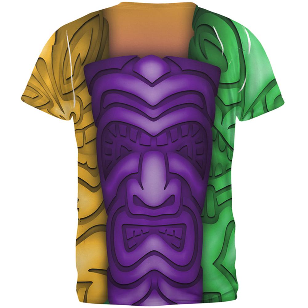 Mardi Gras Tiki Glass Party All Over Mens T Shirt Men's T-Shirts Old Glory   