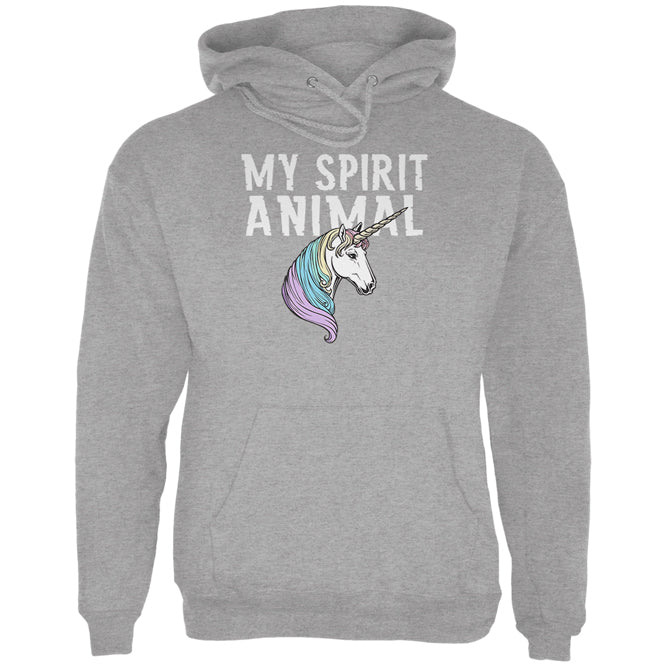 My Spirit Animal Unicorn Mens Hoodie Men's Hoodies Old Glory LG Storm Grey 