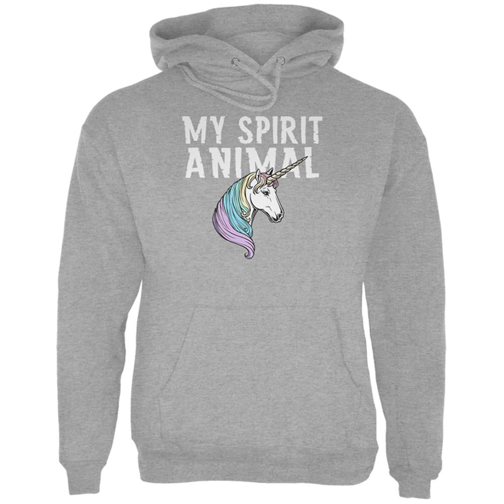 My Spirit Animal Unicorn Mens Hoodie Men's Hoodies Old Glory 2XL Storm Grey 