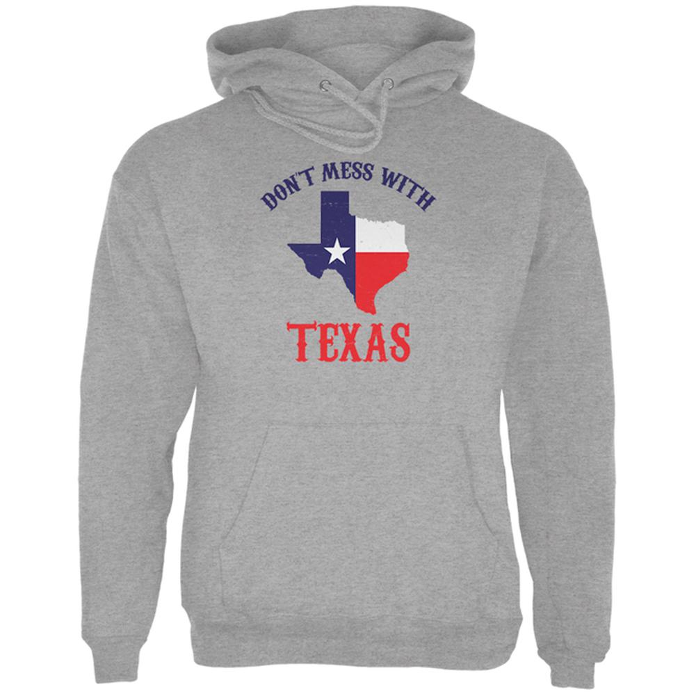 Don't Mess With Texas Mens Hoodie Men's Hoodies Old Glory 2XL Storm Grey 