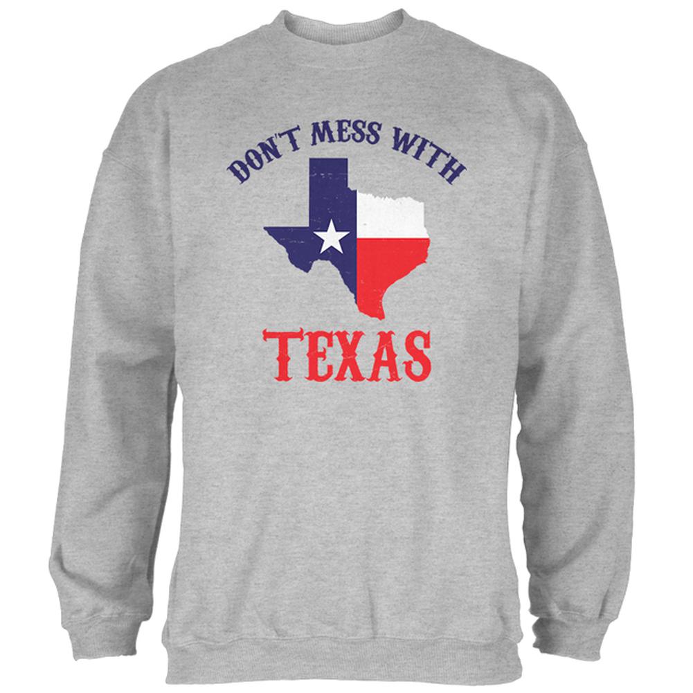 Don't Mess With Texas Mens Sweatshirt Men's Sweatshirts Old Glory 2XL Heather 