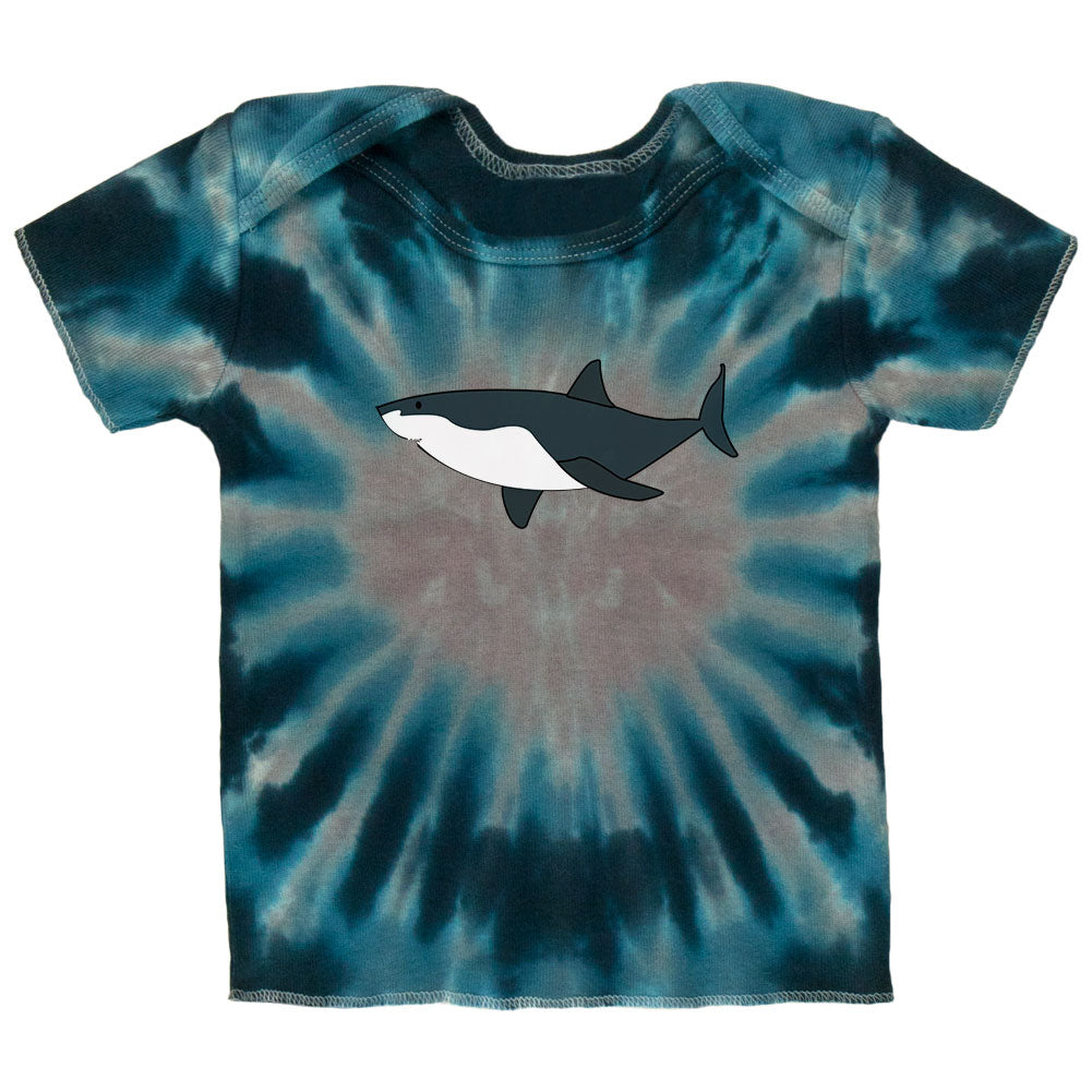 Great White Shark Cute Infant T Shirt Infant T-Shirts Old Glory 12M Blue Radial Tie Dye 