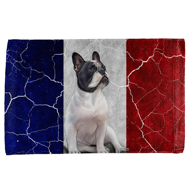 French Bulldog Live Forever Flag All Over Hand Towel Hand Towel Old Glory OS Multi 